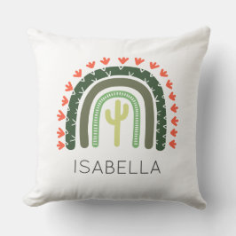 Saguaro Cactus NAAM Sinaasappel Groen Moderne Woes Kussen