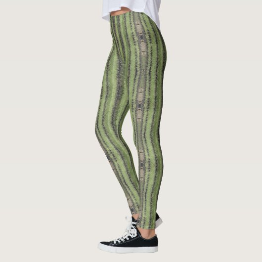 Saguaro Cactus Needles Vertical Stripe Southwest Leggings (Links)
