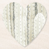 Saguaro Cactus Neutral Colors Prickly Cool Kartonnen Onderzetters (Voorkant)