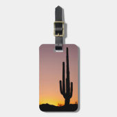 Saguaro Cactus op Sunset Bagagelabel (Voorkant verticaal)