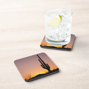 Saguaro Cactus op Sunset Bier Onderzetter