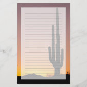 Saguaro Cactus op Sunset Briefpapier (Voorkant)