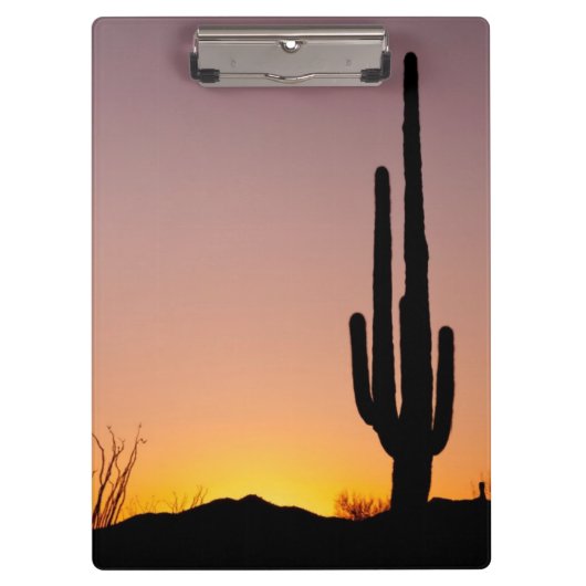 Saguaro Cactus op Sunset Klembord (Voorkant)