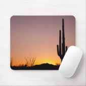 Saguaro Cactus op Sunset Muismat (Met muis)