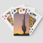 Saguaro Cactus op Sunset Pokerkaarten (Achterkant)