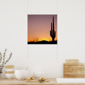 Saguaro Cactus op Sunset Poster (Keuken)