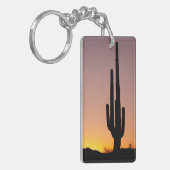 Saguaro Cactus op Sunset Sleutelhanger (Voorkant Links)