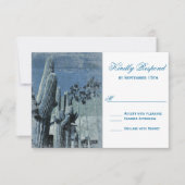 Saguaro Cactus Palm Tree Arizona Wedding RSVP Card (Voorkant)