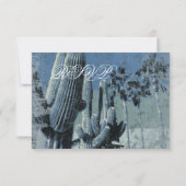 Saguaro Cactus Palm Tree Arizona Wedding RSVP Card Kaartje (Achterkant)