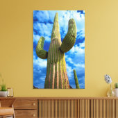 Saguaro cactus portret, Arizona Canvas Afdruk (Insitu (Woonkamer))