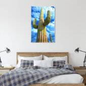 Saguaro cactus portret, Arizona Canvas Afdruk (Insitu (Slaapkamer))