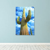 Saguaro cactus portret, Arizona Canvas Afdruk (Insitu (Houten vloer))