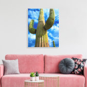 Saguaro cactus portret, Arizona Canvas Afdruk (Insitu (Woonkamer))