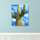 Saguaro cactus portret, Arizona Canvas Afdruk (Insitu (Houten vloer))