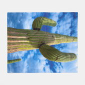Saguaro cactus portret, Arizona Fleece Deken (Voorkant (Horizontaal))