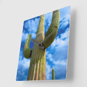 Saguaro cactus portret, Arizona Vierkante Klok (Hoek)