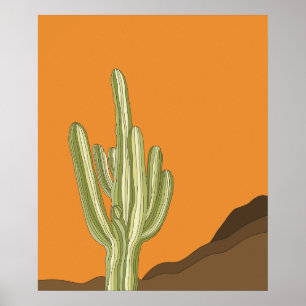 Saguaro Cactus Poster en digitale download