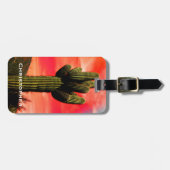 Saguaro Cactus Red Sky Southwest Luggage Bagagelabel (Voorkant horizontaal)