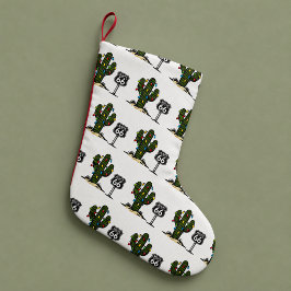 Saguaro Cactus Route 66 Patroon Vakantie Kleine Kerstsok
