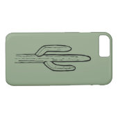 Saguaro Cactus Sage Green iPhone Case (Achterkant (Horizontaal))