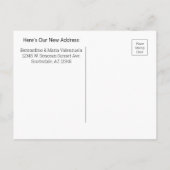 Saguaro Cactus Silhouette Arizona Sunset Moving Aankondigingskaart (Achterkant)