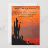 Saguaro Cactus Silhouette Arizona Sunset Moving An Aankondiging (Achterkant)