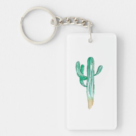 Saguaro Cactus Sleutelhanger | Dubbelzijdig (Voorkant)
