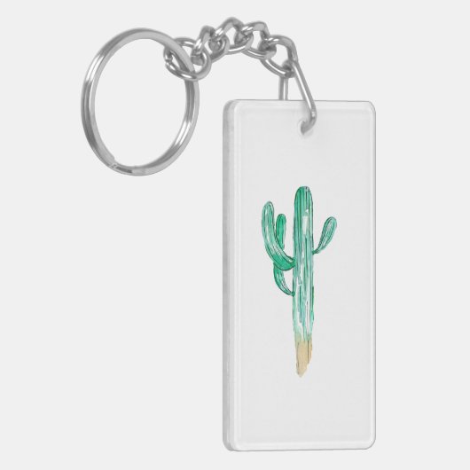 Saguaro Cactus-Sleutelhanger | dubbelzijdig Sleutelhanger (Voorkant Links)