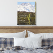 Saguaro Cactus Snow Capped Mountains Arizona USA Canvas Afdruk (Insitu (Slaapkamer))
