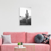 Saguaro Cactus Sonoran Desert B&W Foto afdrukken (Insitu (Woonkamer))