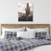 Saguaro Cactus Sonoran Desert B&W Foto afdrukken (Insitu (Slaapkamer))
