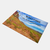 Saguaro Cactus Sonoran Desert Blue Sky Clouds Deurmat (Schuin)