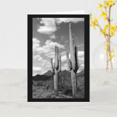 Saguaro Cactus Sonoran Desert Foto Wenskaarten Kaart (Gele Bloem)
