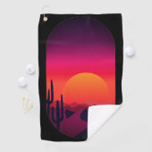 Saguaro Cactus Sonoran Desert Sunrise Sunset Scene Golfhanddoek (Insitu)