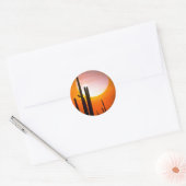 Saguaro cactus, Sonoran Desert, VS-woestijn Ronde Sticker (Envelop)