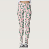 Saguaro Cactus Succulents Desert Waterverf Leggings (Voorkant)