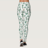 Saguaro Cactus Succulents Desert Waterverf Leggings (Achterkant)