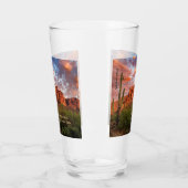 Saguaro Cactus Superstition Mountain Sunset Clouds Glas (Links)