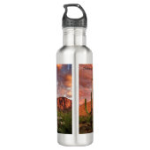 Saguaro Cactus Superstition Mountain Sunset Clouds Waterfles (Achterkant)