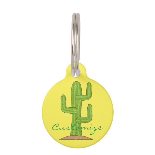 Saguaro Cactus Thunder_Cove Classic Huisdierpenning (Achterkant)