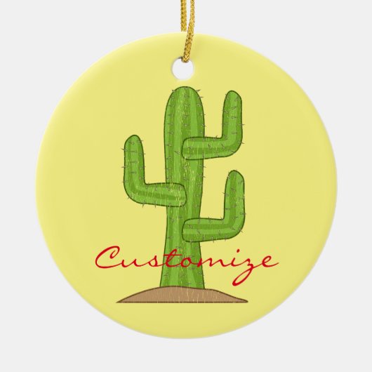 Saguaro Cactus Thunder_Cove Keramisch Ornament (Voorkant)