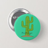 Saguaro Cactus Thunder_Cove Ronde Button 5,7 Cm (Voorkant /achterkant)