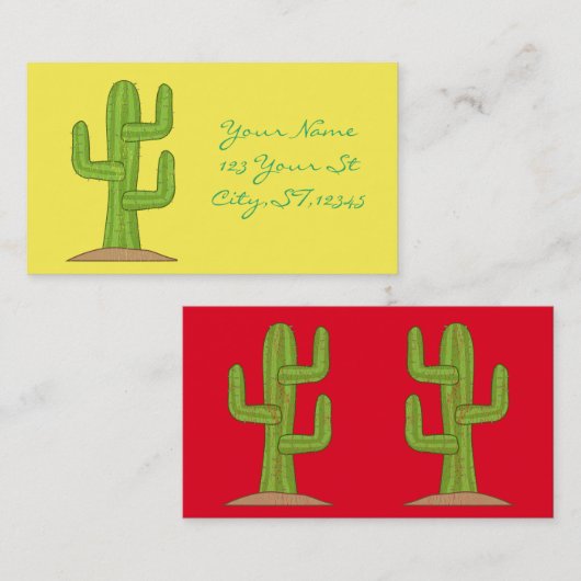 Saguaro Cactus Thunder_Cove Visitekaartje (Voorkant / Achterkant)