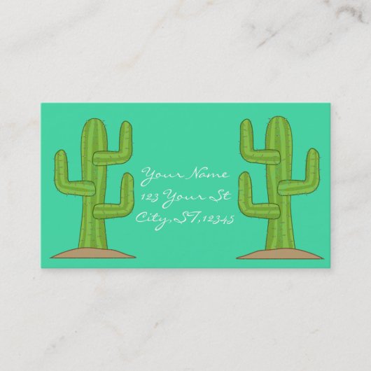 Saguaro Cactus Thunder_Cove Visitekaartje (Voorkant)