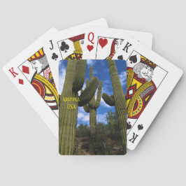 Saguaro Cactus Trio / Blue Sky & Clouds / Arizona Pokerkaarten
