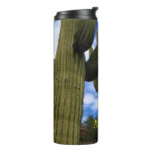 Saguaro Cactus Trio / Blue Sky & Clouds / Arizona Thermosbeker (Gedraaid links)