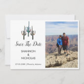 Saguaro Cactus Verloving Photo Save the Date (Voorkant)