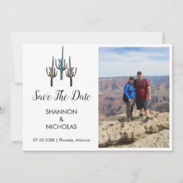 Saguaro Cactus Verloving Photo Save the Date