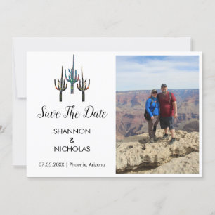 Saguaro Cactus Verloving Photo Save the Date