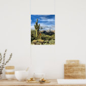 Saguaro Cactus Winter Arizona Poster (Keuken)